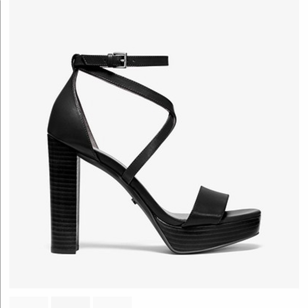 Michael Kors Charlize Leather Platform Sandal